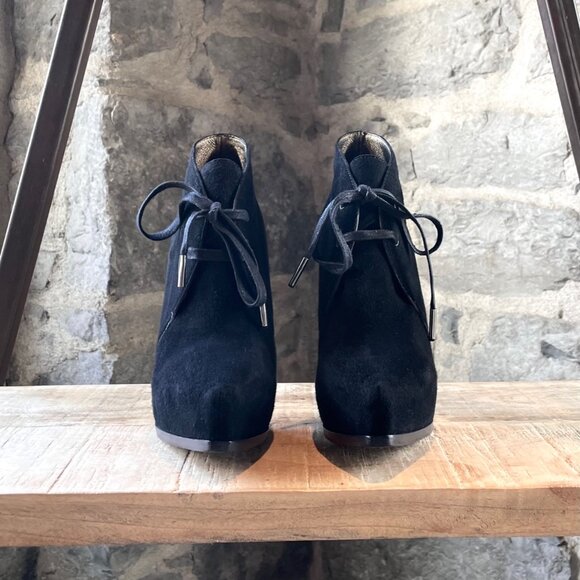 Lanvin Black Suede Platform Booties - Picture 3 of 8